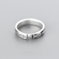 wholesale 990 Silver Na Lan Small Fish Ring Simple and Sweet Adjustable Ring J4070-0-2