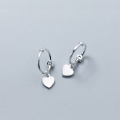 wholesale S925 silver ear pin female Korean style fashion minimalist love ear stud personality ear cartilage piercing heart-shaped earring jewelry G6580-0-0