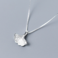 wholesale S925 Silver Necklace Women's Bohemian Artistic Ginkgo Leaf Collarbone Chain Sweet Leaf Niche Internet-Famous Necklace D0617-0-0