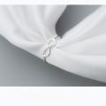 wholesale S925 Silver Ring Women's Korean Style Bohemian Sweet Diamond-Inlaid Infinity 8-Shaped Adjustable Index Finger Ring J5792-0-2