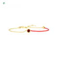 wholesale Wholesale of Gold-Plated Jewelry New Arrivals: Birth Year Garnet Red String Bracelet for Girls-0-0