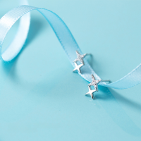 wholesale S925 Silver Star Earrings Women Korean Style Small Fresh Inlaid Diamond Four-Pointed Star Sweet Glow Ear Jewelry E8405-S925 silver pair>925 silver