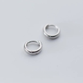 wholesale S925 Silver Earrings for Women Wholesale Minimalist Smooth Hoop Ear Clasp Circular Ear Cartilage Stud Ear Jewelry E1013-0-1