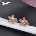 wholesale S925 Metal Source Factory Starfish Earrings for Women with Inlaid Diamond Zirconia Wholesale and Dropshipping-0-1