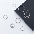wholesale S925 Sterling Silver 12mm 15mm Wire Diameter Large Hoop Earrings Versatile Elegant Mini Circular Ear Clasp Earrings G0083-0-3