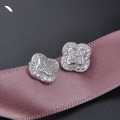 wholesale S925 Silver Source Factory Four-Leaf Clover Earrings for Women with Inlaid Diamond Zirconia Fashion Earring Wholesale-0-2