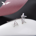 wholesale S925 Sterling Silver Hollow-Out Butterfly Earrings for Women Geometric Earring Factory Wholesale Drop Shipping-0-0