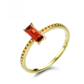 wholesale 9K gold vintage fashion natural garnet stackable ring for women wholesale-0-5