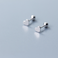 wholesale S925 Silver stud earrings for women, fashionable and sweet polished heart-shaped earrings with a pearl, versatile wearing style-0-3