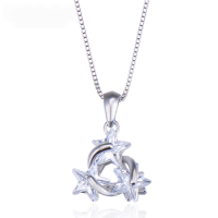 wholesale Metal: S925 Sterling Silver Planet earrings for women, Korean-style small and fresh blue moon asymmetric star ear accessories G0553-S925 silver pair 925 silver