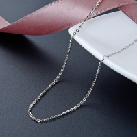 wholesale S925 Sterling Silver Women's Necklace Matching Chain Flash O-Link Chain Without Pendant Silver Chain Necklace for Sweaters Choker Cross Chain-35 flash 0 chain white gold 40 cm 925 silver