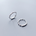 wholesale S925 silver ear clips, women's Korean style forest-inspired fresh bamboo joint earrings, sweet and elegant ear hoops, ear accessories G0415-0-3