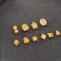 wholesale Gold-plated S925 Sterling Silver Butterfly Coffee Bean Turtle Accessories Sanxingdui Spacer Beads DIY Jewelry Components-Silver Butterfly