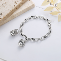 wholesale S925 Sterling Silver Retro Literary National Tide Ingot Basket Wealth-Inviting Cat Bracelet Ethnic Chinese Style Fashion Jewelry for Women-0-1