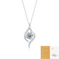 wholesale S925 Sterling Silver Love at First Sight Pendant Light Luxury Moissanite Drop Gift Cross-border Jewelry Layering High-end Necklace-0-6