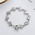 wholesale S925 Sterling Silver Small Batch Design Ins Style Creative Individualistic Trendy Playing Card Patchwork Bracelet for Women-0-0