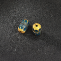 wholesale Metal material: 925 silver gold-plated silver jewelry, enameled barrel beads, DIY accessories, decorative ornaments, Nana Tong DIY bracelet beads-0-7