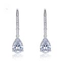 wholesale S925 Sterling Silver New 7*10mm Pear-shaped Minimalist Zircon Stud Earrings for Cross-border Dropshipping-0-0
