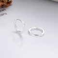 wholesale S925 Sterling Silver Fashion Minimalist Korean-Style Niche Ins Aesthetic Simple Hoop Cold-Toned Elegant Stud Earrings-0-1