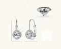 wholesale S925 Sterling Silver Personality Fashion French Moissanite Earrings for Women, High-End Design Sense Ear Accessories, Elegant and Light Luxury Ear Clips-0-6