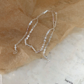 wholesale S925 Sterling Silver Wantaolian Flash Flake Plain Chain Necklace for Women, New Versatile Universal Collarbone Chain-0-3
