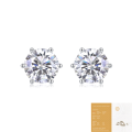 wholesale S925 Silver Years of Quiet Goodness Earrings Moissanite New Style Hoop Earrings TEMU Cross-Border Bestseller Ready-to-Ship Wholesale-0-6