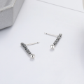 wholesale S925 Silver Retro Aged Black Myth: Wukong Golden Cudgel Ethnic Style Chinese Trend Design Earring Ear Stud-0-2