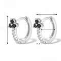 wholesale 925 Sterling Silver Small and Exquisite Ear Hoops for Women with Inlaid Diamond-Colored Zirconia Dopamine Earrings for Cross-Border Supply Wholesale-0-6