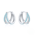 wholesale S925 Sterling Silver Double Row Zircon Ear Cuff,ins。-0-6