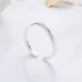 wholesale S925 Silver Cloud Tide Pavilion Fashion Minimalist Da Dongmen Personality Internet-Famous Plain Ring Minimalist Style Niche Versatile Open-End Ring-0-0
