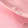 wholesale S925 Sterling Silver Fresh Floral Small Daisy Ear Studs, Cute and Sweet Sunflower Ear Accessories G5295-0-3