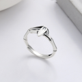 wholesale S925 Sterling Silver Bamboo Joint Bamboo Leaf Ring, Fresh and Sweet Pastoral Style, Exquisite and Delicate, Versatile Elegance Index Finger Ring-0-0