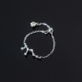 wholesale S925 Silver Zodiac Sign Ring for Women, Korean Style Fashionable Diamond-Encrusted Elegant Beaded Index Finger Ring J4963-0-12
