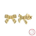 wholesale S925 Sterling Silver Ultra Sparkly Small Fresh Bow Earrings, Simple and Light Luxury New Earrings-0-6