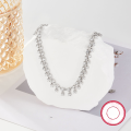 wholesale S925 Sterling Silver Cross-Border Exclusive Light Luxury High-End Beaded Zircon Necklace Banquet Foreign Trade Jewelry Wholesale for Women-0-3