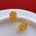 wholesale Gold-plated 925 ancient silver fittings with engraved scales, mantra six-syllable, auspicious and wealthy barrel beads, spacer beads, waist beads for DIY prayer beads-0-5