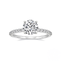 wholesale S925 Sterling Silver luxurious high-end carat diamond ring with ultra-sparkling pave setting for engagement-0-5