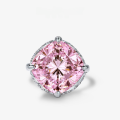 wholesale 925 Silver High Carbon Diamond 8ct Chubby Square 14*14 Pink Cushion Cut-0-0