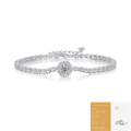 wholesale S925 Sterling Silver Moissanite Bracelet, New European and American Style Light Luxury Handmade Jewelry, Source Direct Wholesale Chain-0-6