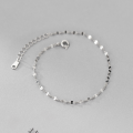 wholesale 925 Sterling Silver Japanese Light Luxury Lip Piece Chain Bracelet for Women, Super Sparkling and Versatile Minimalist Plain Chain Hand Accessory S4902-0-1
