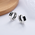 wholesale S925 Sterling Silver Korean Street Hip-Hop Trendy Cross Pattern Creative Ear Clasp Earrings-0-0