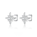 wholesale 925 Sterling Silver Star Earrings with Zircon Eight-Pointed Star Earrings, Ins Light Luxury High-End Cross-Border Sterling Silver Earrings-0-0