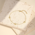 wholesale S925 Sterling Silver Zircon-studded Heart Layering Bracelet For Women, Minimalist Korean Style-0-3