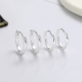 wholesale S925 Sterling Silver Korean Minimalist Ins Geometric Twist Irregular Minimalist Circle Versatile Commuter Earrings-0-0