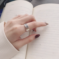 wholesale S925 red elk full-body ring for women, light luxury heart-shaped moissanite tail ring, versatile closed adjustable size,-BZ0211-Gold US Size 9