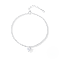 wholesale S925 Sterling Silver Small Bloom Chain Bracelet For Women With Moonlight Gemstone And Starry Accents-0-5