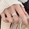 wholesale S925 Sterling Silver Bow Ribbon Ring, Adjustable Index Finger Ring, Niche Luxury, Direct from Manufacturer-0-3