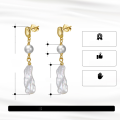 wholesale 925 Sterling Silver Baroque Pearl Earrings, Elegant and Versatile, Direct from Manufacturer-0-1