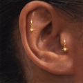 wholesale S925 Sterling Silver Marquise Cut Diamond Eight-Pointed Star Ear Studs, Korean Style Small and Unique Design-0-3