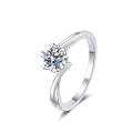 wholesale S925 Silver Nalan Open Heart-shaped Diamond Ring for Women J6438-0-3